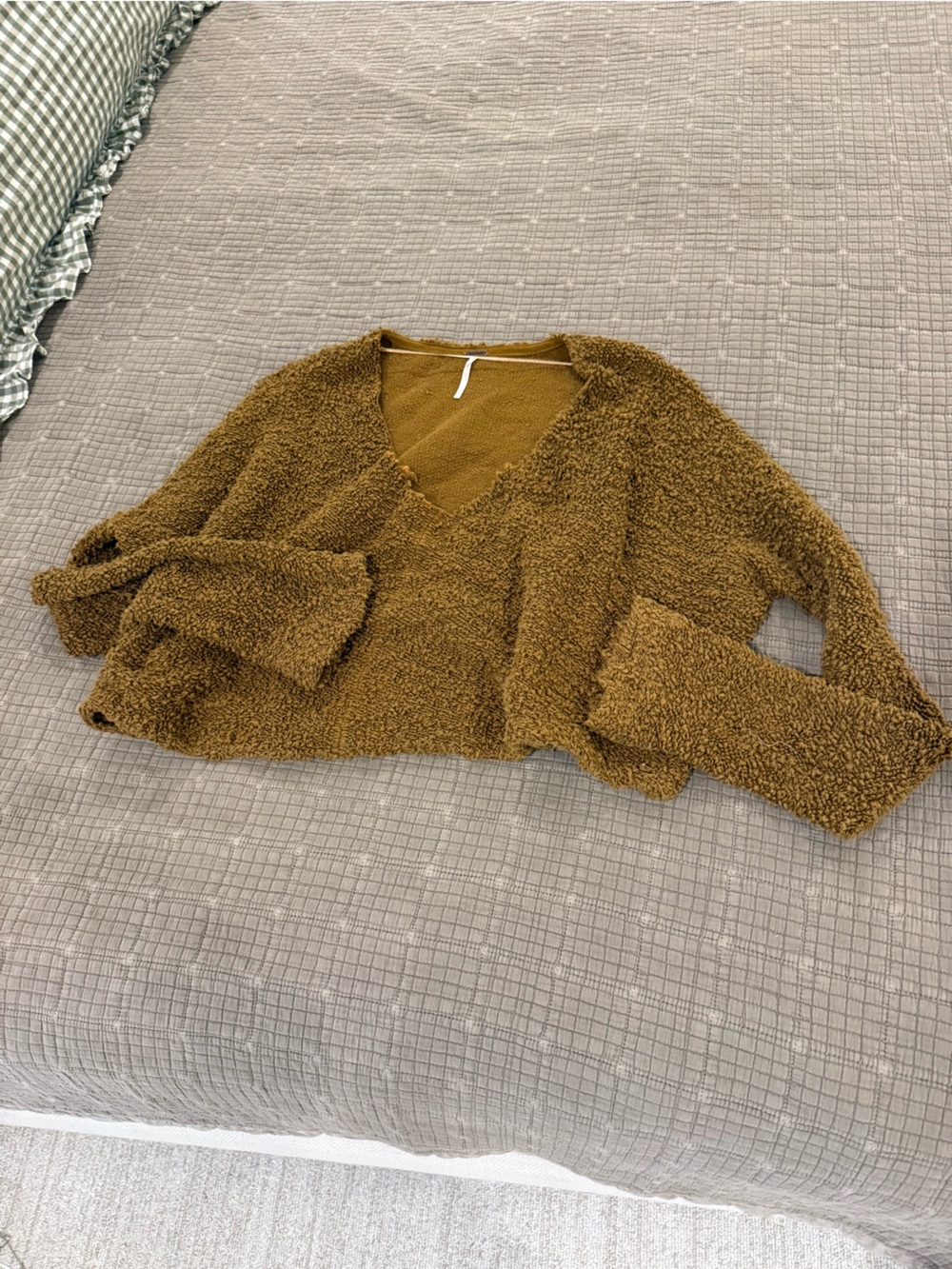 Free People Teddy Crewneck Sweater - Mustard